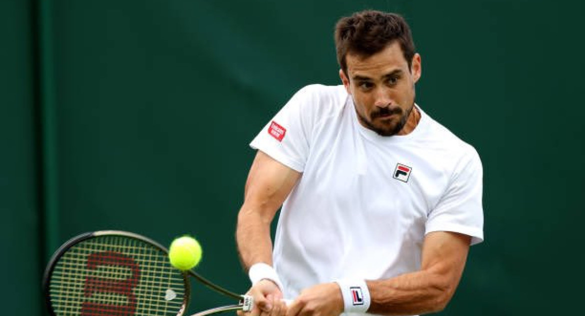 Guido Pella en Wimbledon.