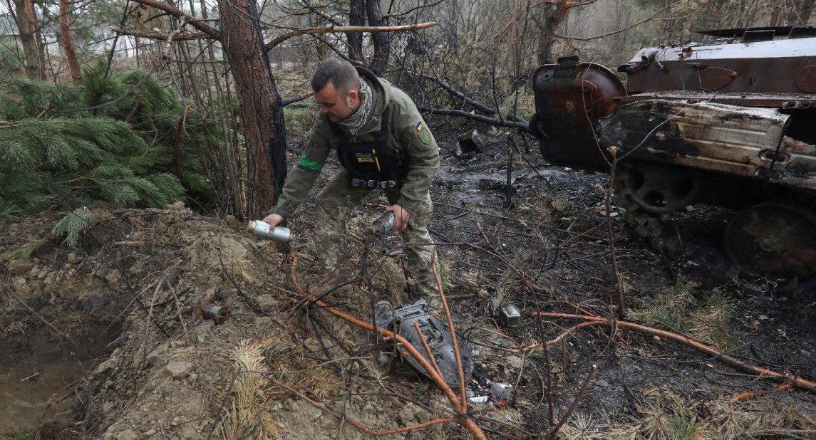 Restos de bombas de racimo. Foto: Reuters