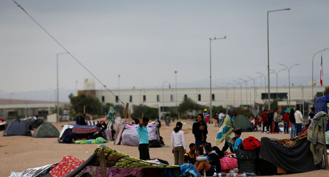 Migrantes en Chile. Foto: Reuters