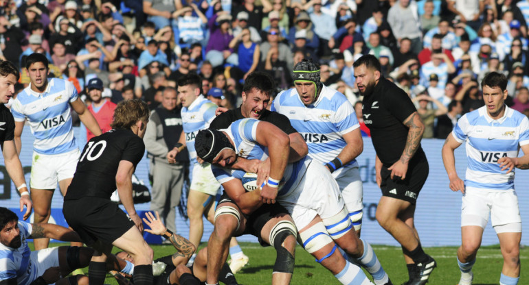 Los Pumas vs All Blacks, rugby. Foto: Télam