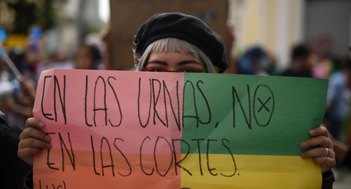 Manifestaciones en Guatemala tras elecciones. Foto: EFE