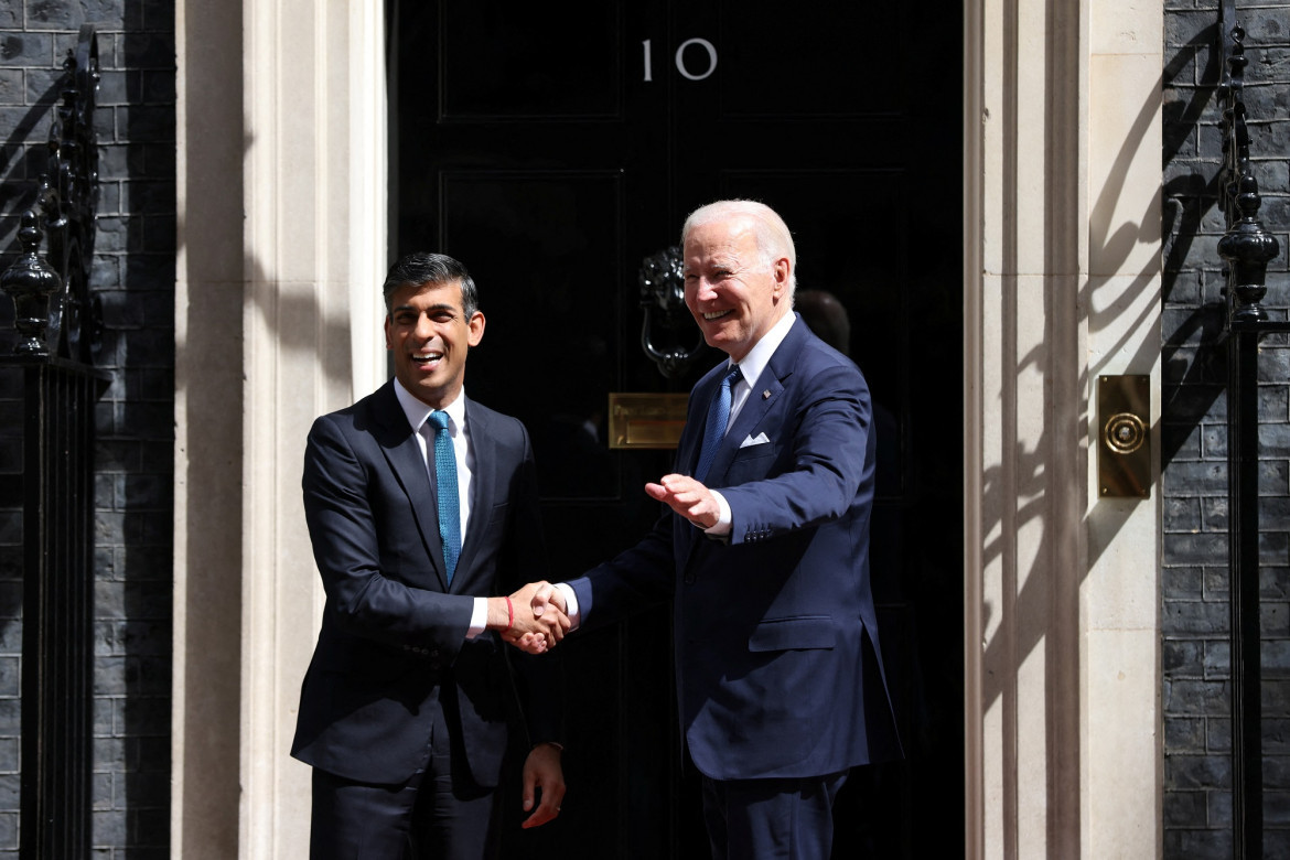 Rishi Sunak y Joe Biden. Foto: Reuters.