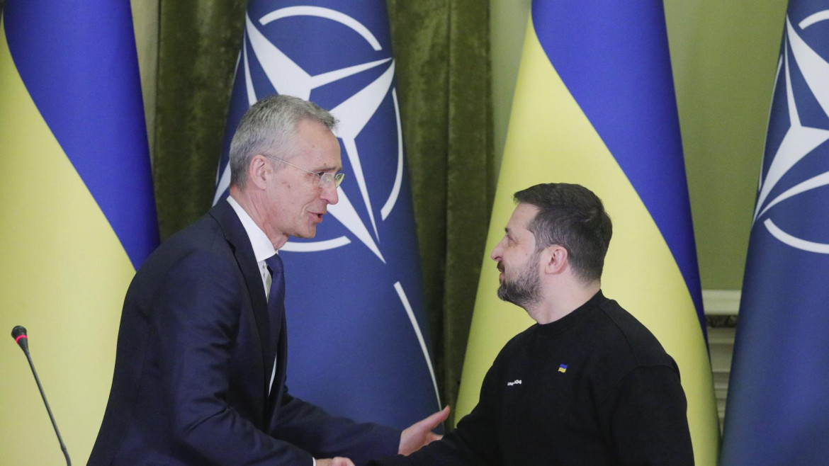 Volodimir Zelenski en la cumbre de OTAN. Foto: EFE