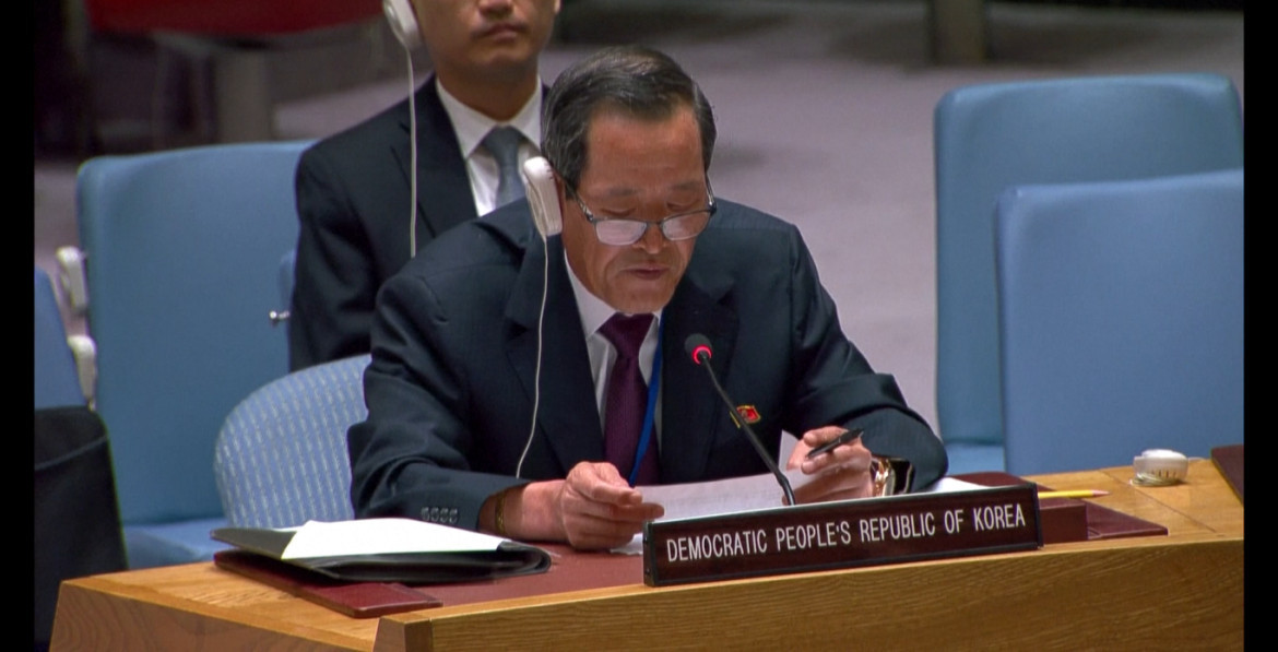 Kim Song, representante norcoreano en el Consejo de Seguridad de la ONU. Foto: Captura video Reuters.