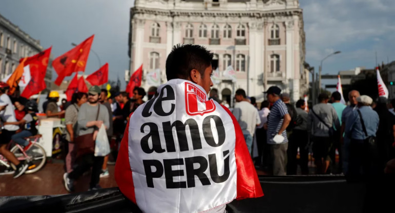 Protestas en Perú. Foto: EFE