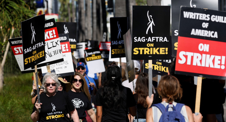 Hollywood, huelga. Foto: Reuters