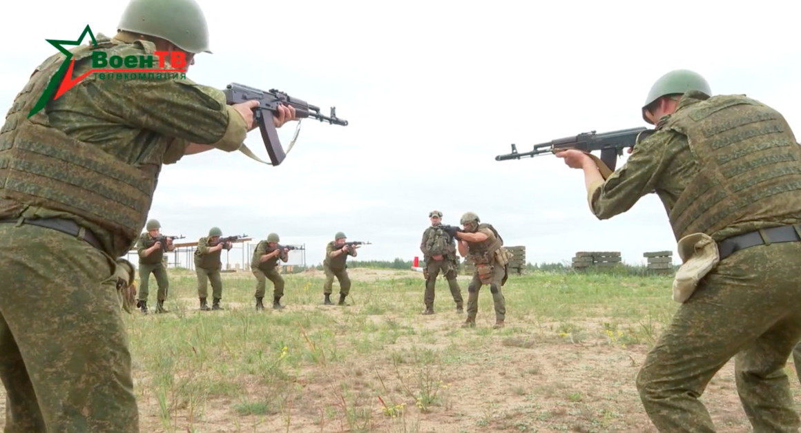 Entrenamiento del Grupo Wagner a soldados bielorrusos. Foto: REUTERS.