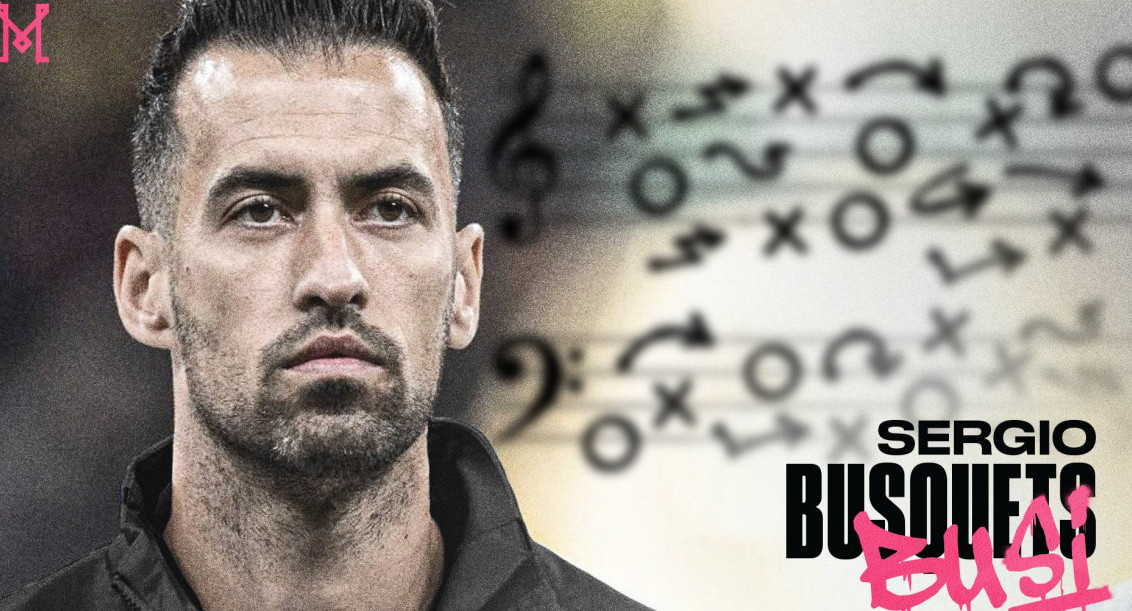 Sergio Busquets fue oficializado como refuerzo del Inter Miami. Foto: Twitter @InterMiamiCF.