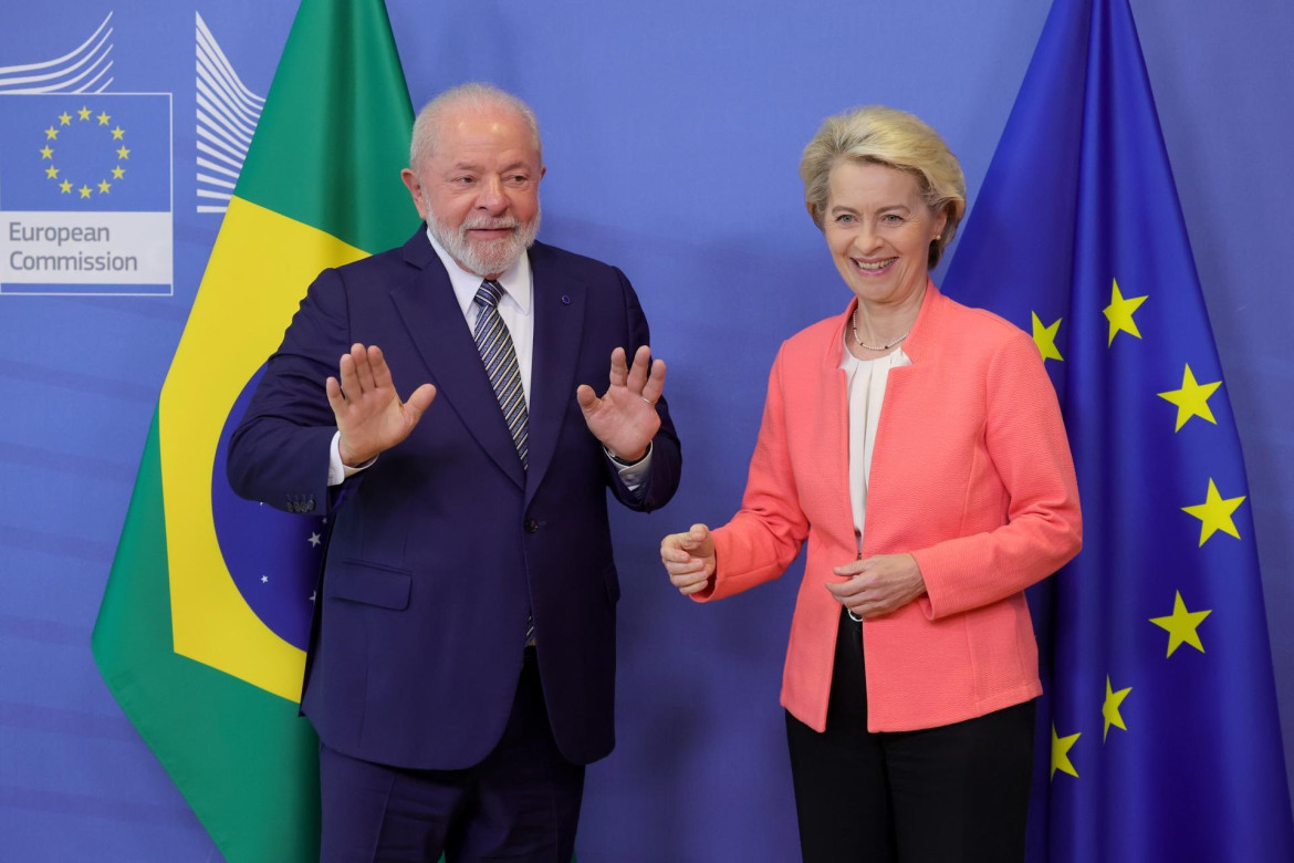 Lula, Úrsula von der Leyen, Pedro Sánchez. Foto: EFE.