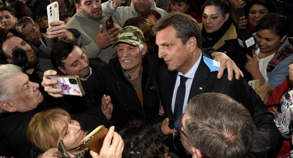 Sergio Massa en Ezeiza. Foto: prensa.