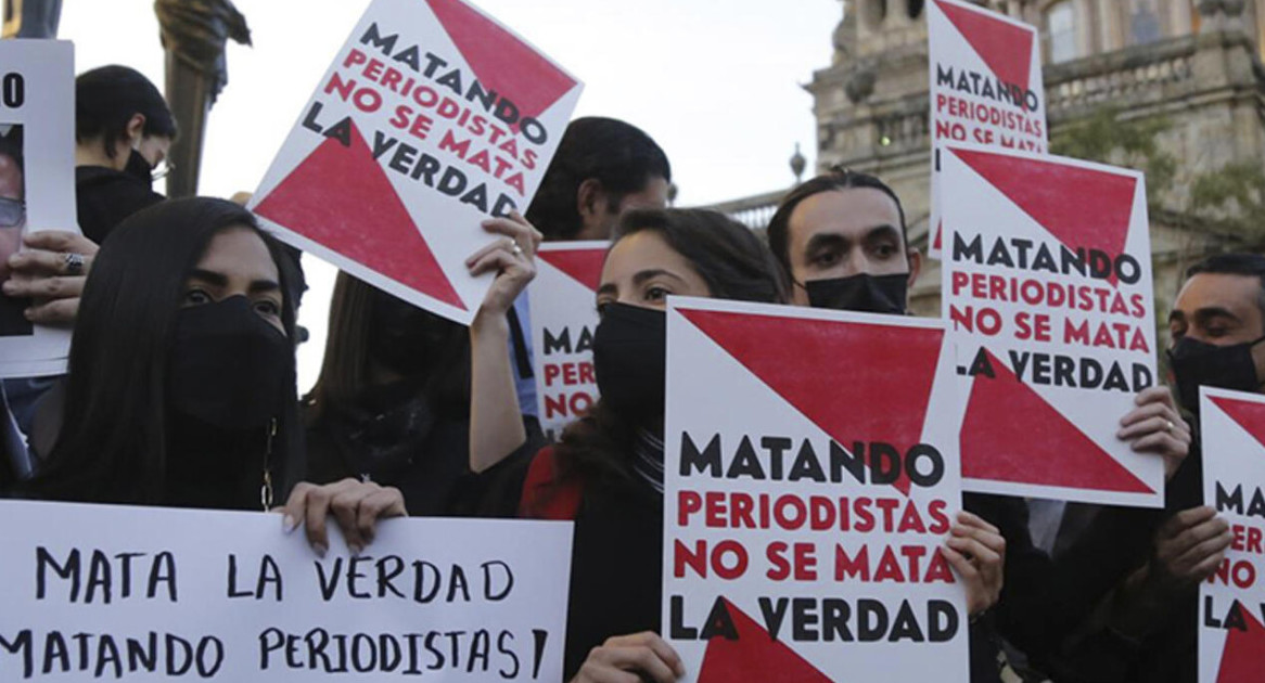 Marcha por la libertad de prensa en México. Foto: EFE