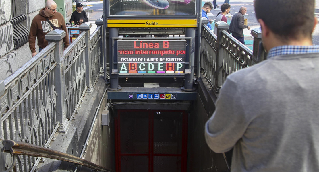 Paro de subtes. Foto: NA.