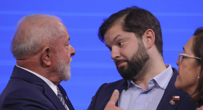 Lula da Sailva y Gabriel Boric en la CELAC. Foto: EFE.