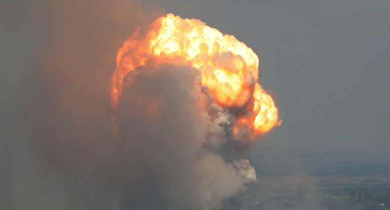 Incendio en Crimea. Foto: Reuters.