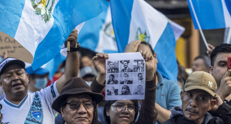 Manifestaciones en Guatemala tras elecciones. Foto: EFE