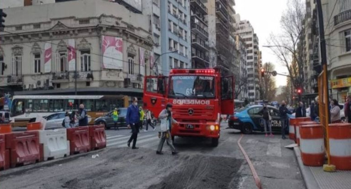 Incendio en Recoleta. Foto: Twitter.