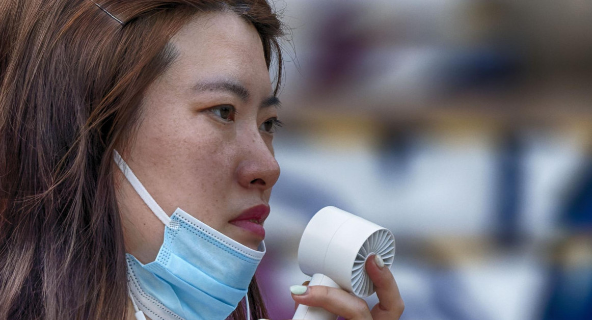 Ola de calor en Jiangsu, China. Foto EFE.