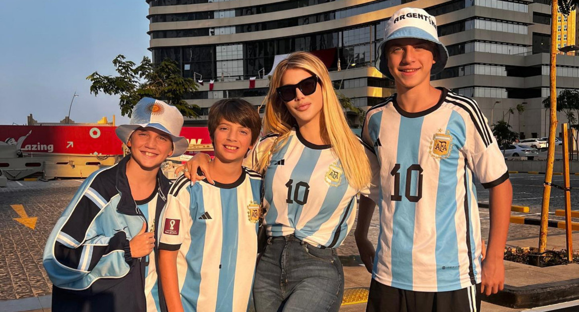 Wanda Nara con sus tres hijos hombres. Foto: Instagram/wanda_nara