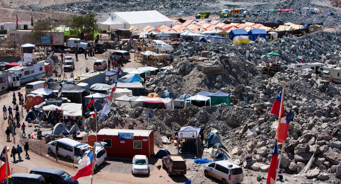 El enorme despliegue para dar con los mineros con vida. Foto: Reuters.