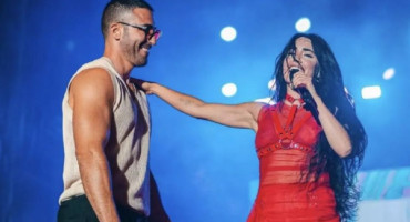 Lali y Miguel Ángel Silvestre. Foto: NA.