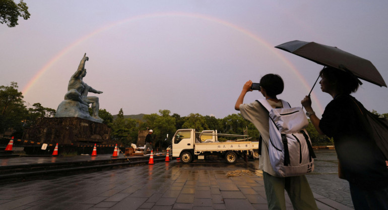 Conmemoración al bombardeo nuclear en Nagasaki, Japón. Foto: Reuters.