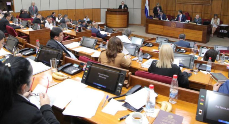 Votación en el Senado paraguayo. Foto: senado.gov.py