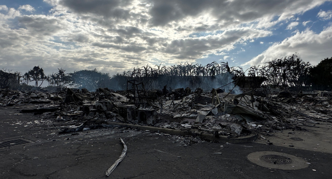 Destrucción por los incendios en Hawái. Foto: Reuters.