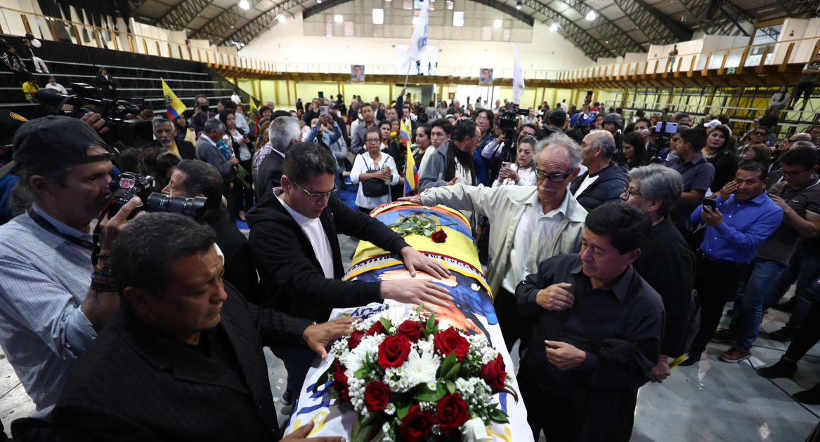 Último adiós a Fernando Villavicencio. Foto: EFE