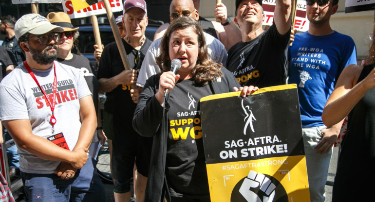 Huelga en Hollywood. Foto: EFE