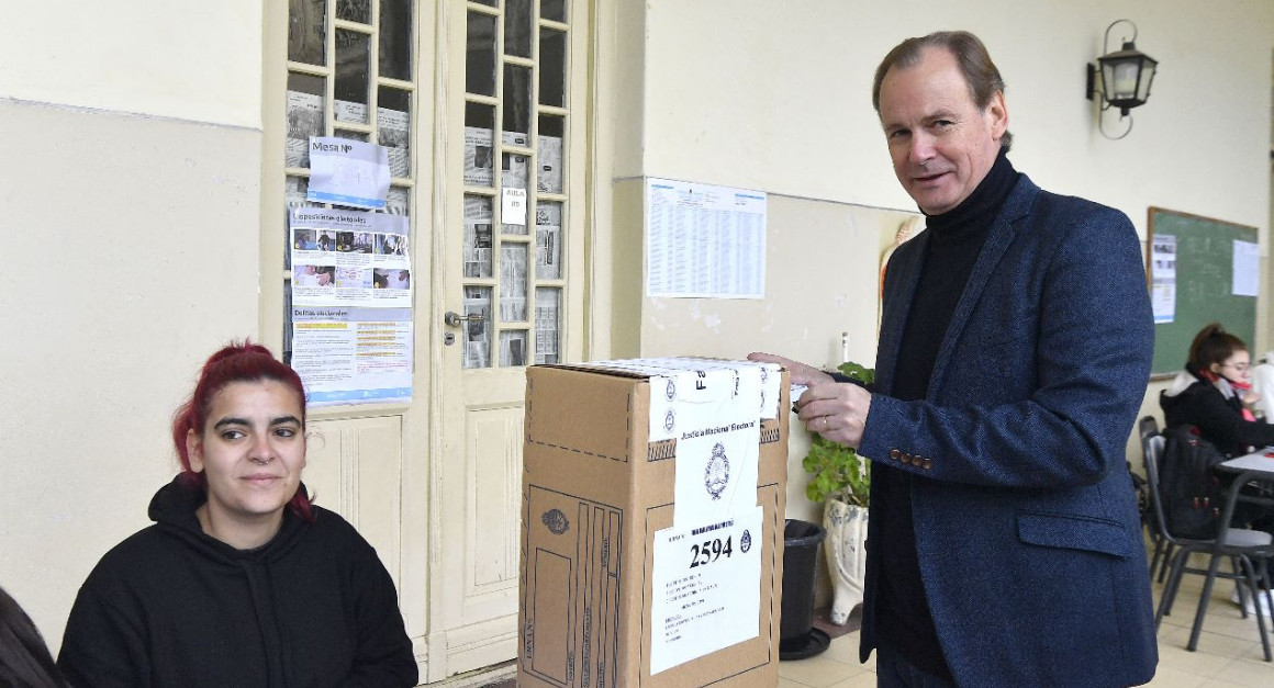 Votación de Gustavo Bordet en Entre Ríos. Foto: @bordet.