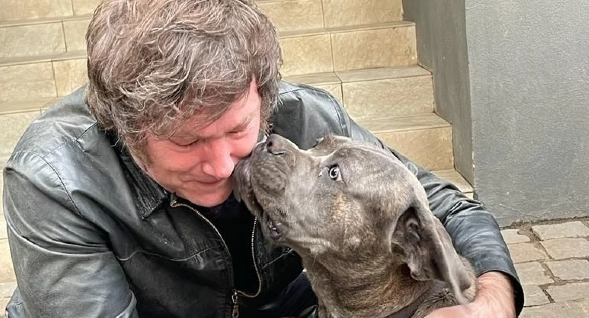 Javier Milei, amante de los perros. Foto: Instagram @javiermilei.