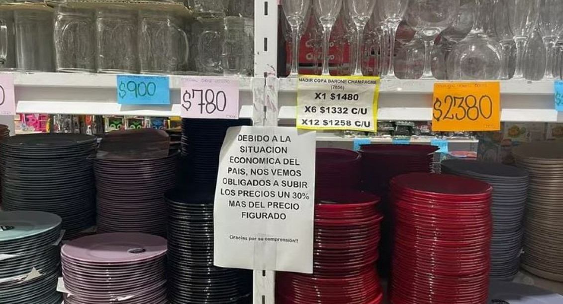 30% de aumentos en los productos de los comercios de Once. Foto: Gentileza Infobae.