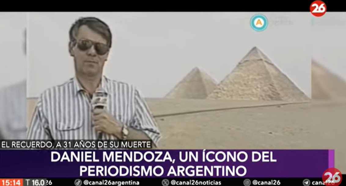 A 31 años del fallecimiento de Daniel Mendoza. Foto: Informe Canal 26.