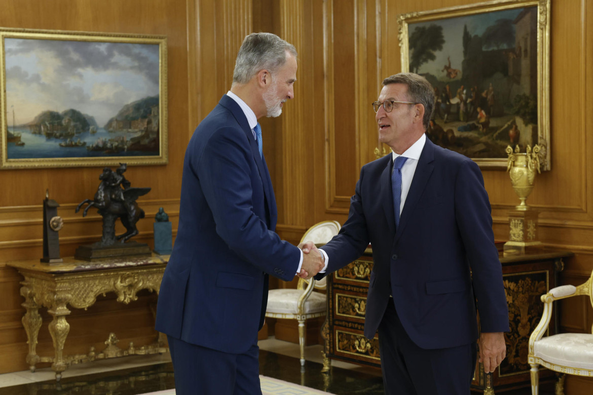 Núñez Feijóo con el rey Felipe VI. Foto: EFE.