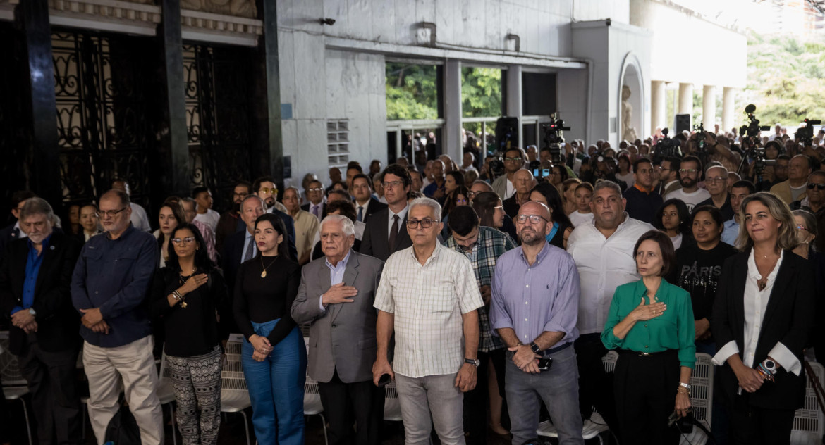 Militantes de partidos opositores en Venezuela. Foto: EFE