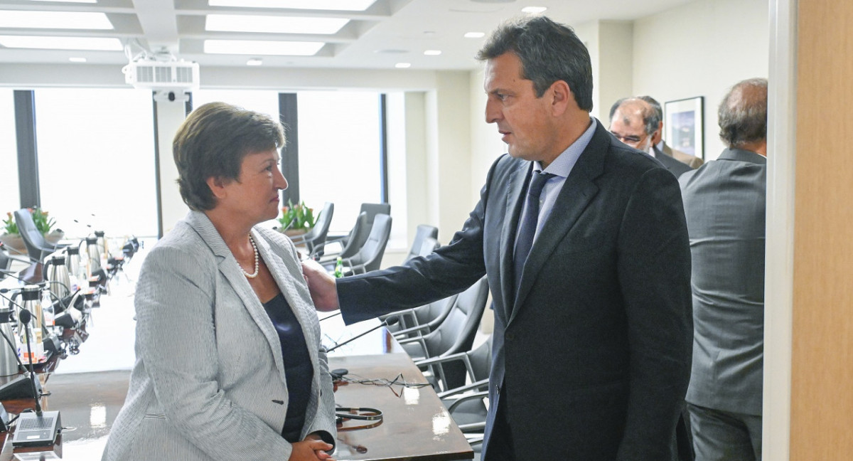 Sergio Massa y Kristalina Georgieva, FMI. Foto: Télam