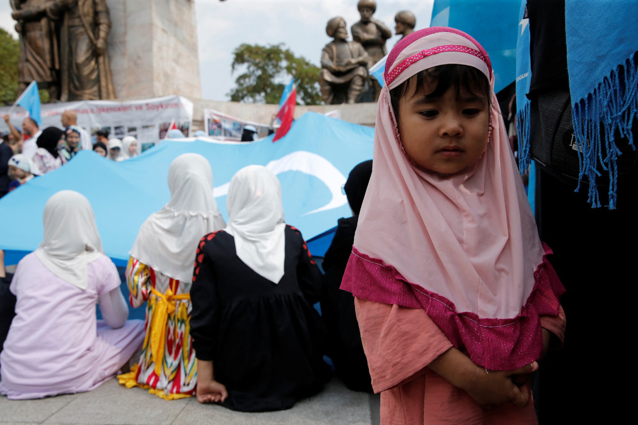 Manifestaciones en apoyo a los uigures. Foto: Reuters