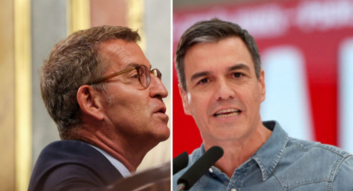 Núñez Feijóo y Pedro Sánchez. Foto: Reuters.