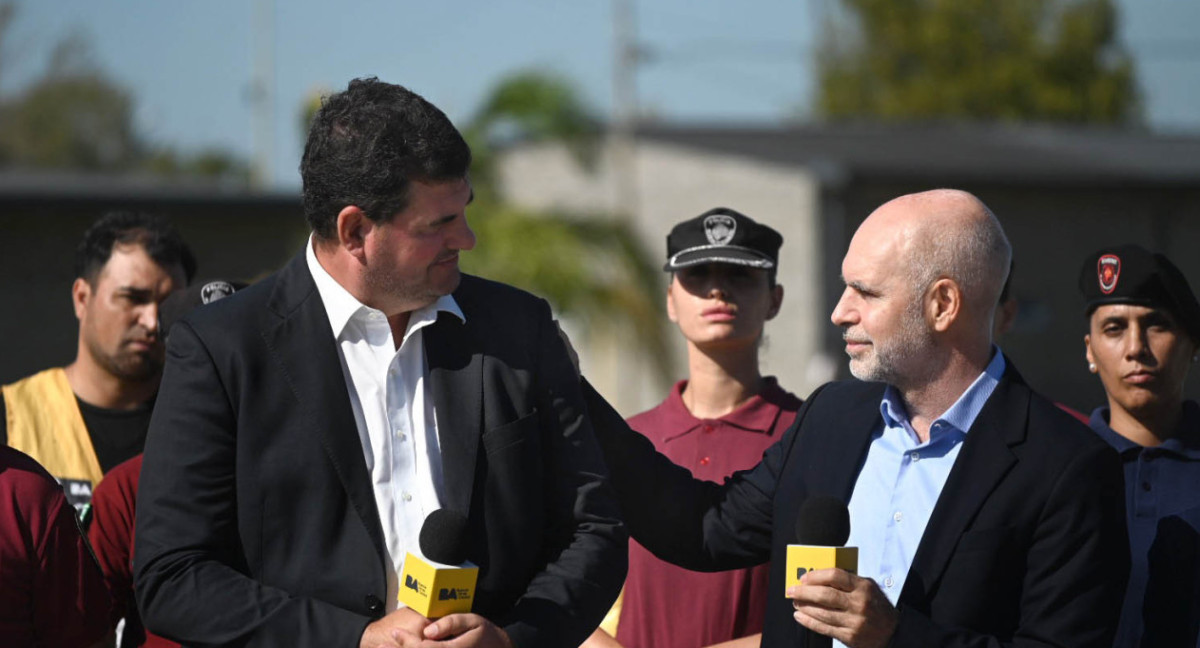 Burzaco junto a Rodríguez Larreta. Foto: NA