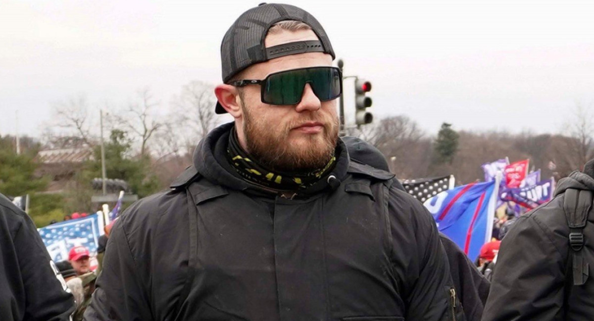 Ethan Nordean, líder de la organización ultraderechista Proud Boys en Seattle. Foto: X.