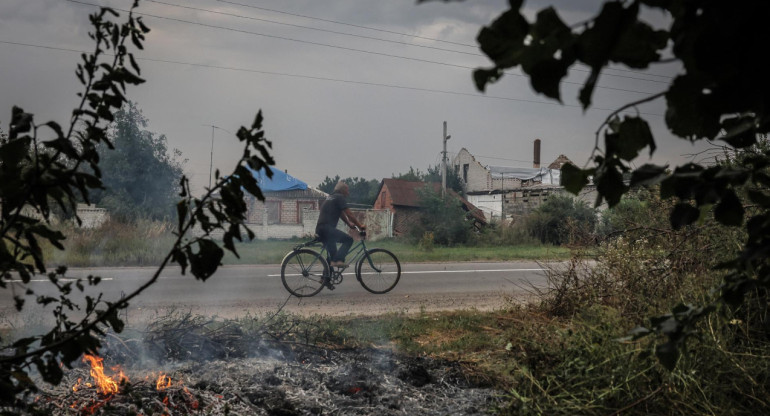 Guerra en Ucrania, bombardeo. Foto: EFE