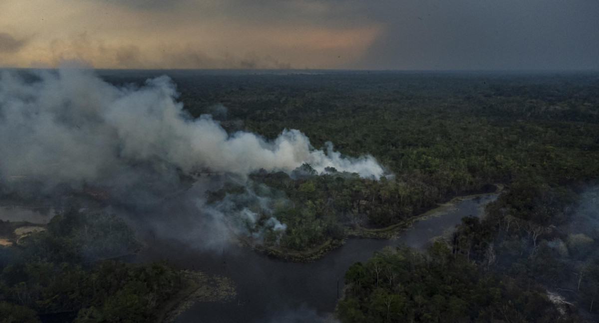 Los incendios se disparan en el centro de la Amazonía brasileña. Foto EFE.