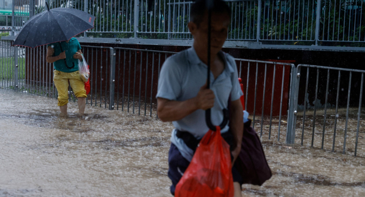 Inundaciones en Hong Kong. Foto: REUTERS.