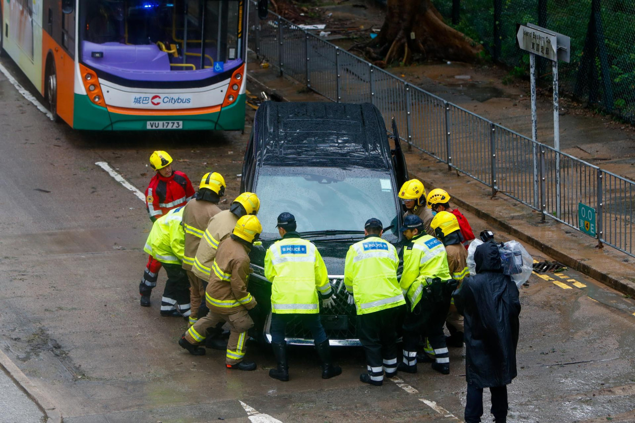 Inundaciones en Hong-Kong. Foto: EFE