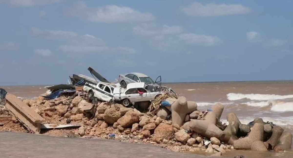 Ciclón Daniel en Libia. Foto: Reuters.