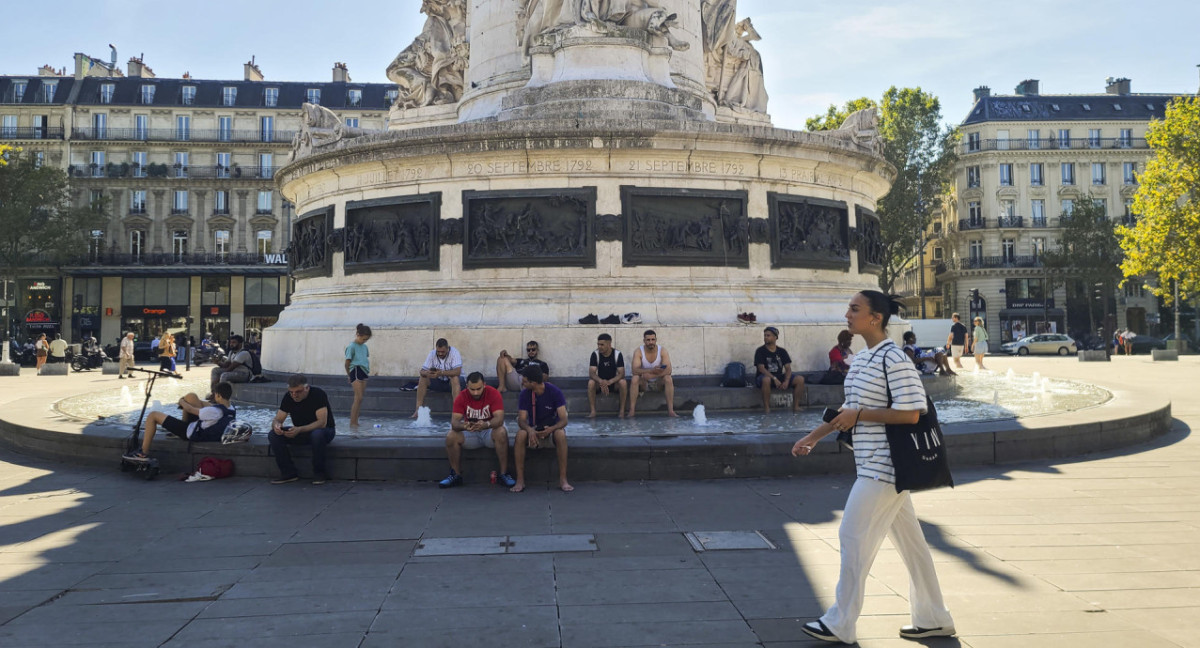 Ola de calor en Francia. Foto: EFE