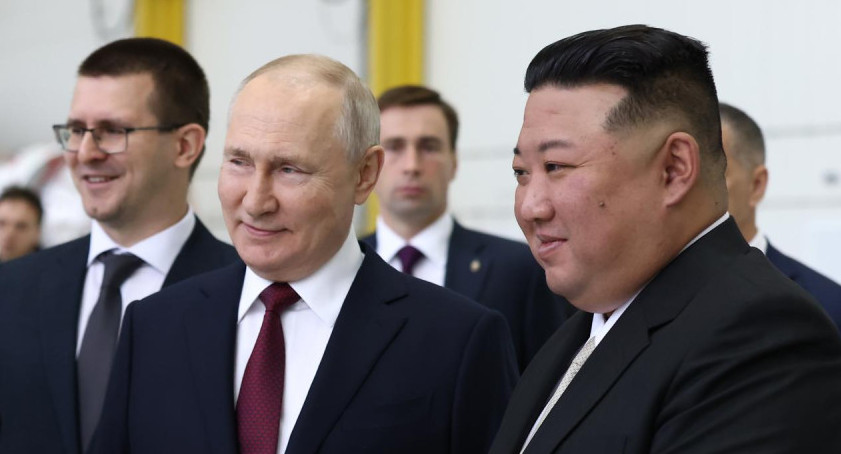 Vladimir Putin y Kim Jong-Un. Foto: EFE.