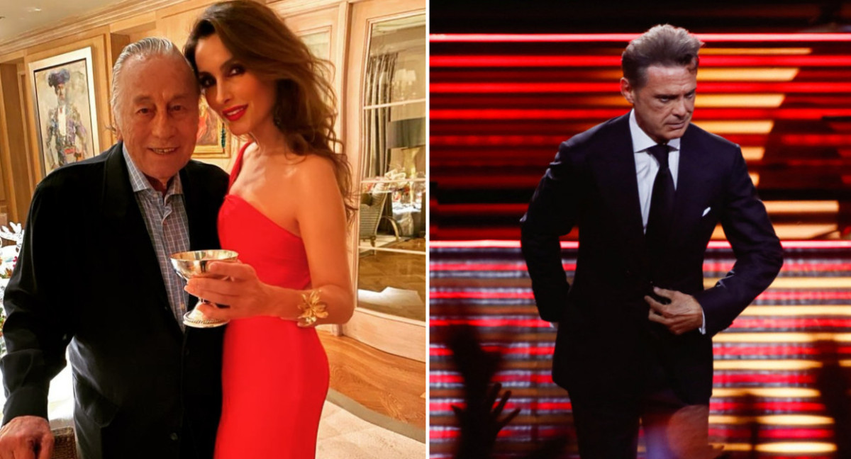 Paloma Cuevas junto a su padre y Luis Miguel. Fotos: Instagram - Reuters.