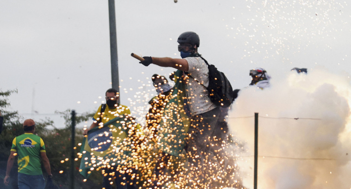 Intento de golpe de estado en Brasil en enero de 2023. Foto: NA.