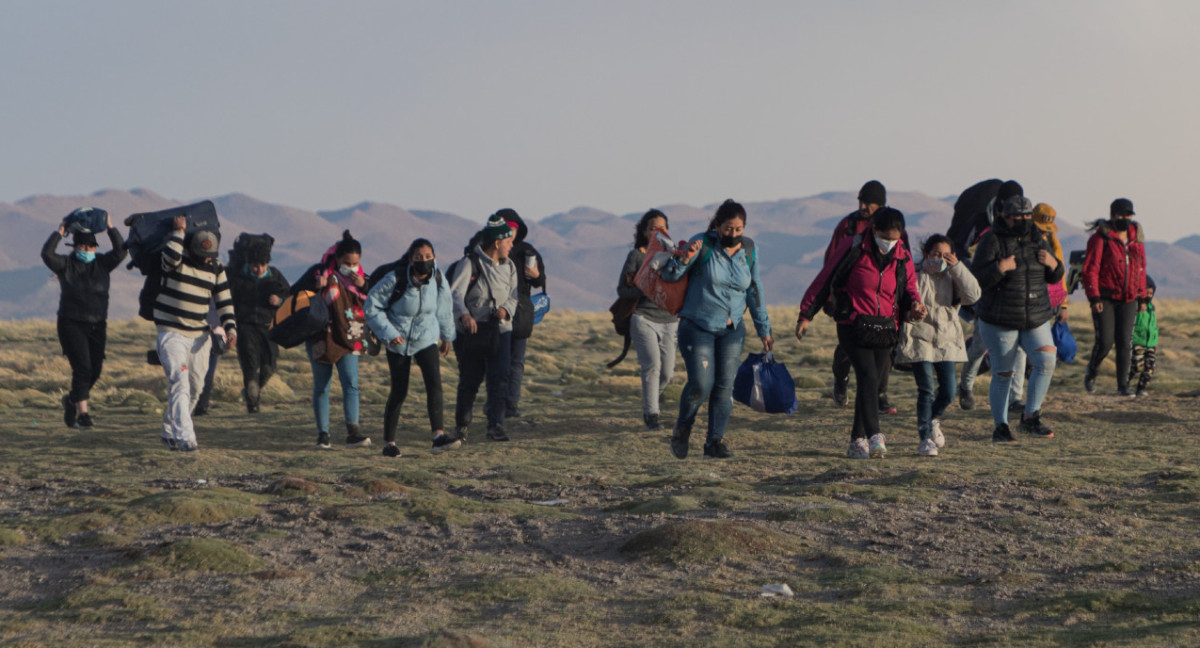 Crisis migratoria en la frontera entre Chile y Perú. Foto: EFE